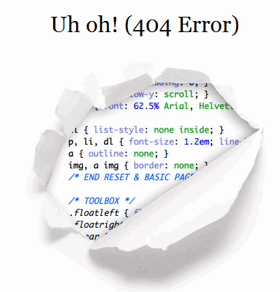 Erreur 404